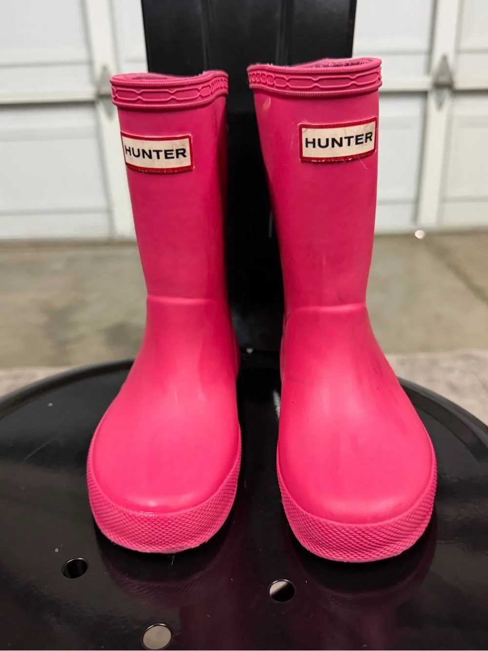 Hunter Kids Bright Pink Waterproof Rain Boots size 8